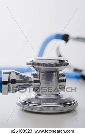 Stock Image - Close up of stethoscope, studio shot. Fotosearch