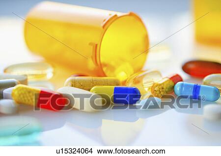 Picture - Colorful pills and capsules, studio shot. Fotosearch