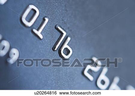 Stock Photograph - Detail of credit card, studio shot. Fotosearch