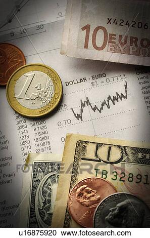 Euro and dollars with financial graph, studio shot View Large Photo Image Stock Image - Euro and dollars with financial graph, studio shot. Fotosearch