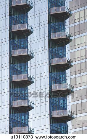 Exterior of modern residential structure View Large Photo Image Stock Image - Exterior of modern residential structure. Fotosearch