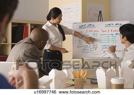 Stock Photograph - Group of businesspeople in meeting. Fotosearch
