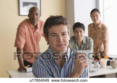 Stock Photo - Group photo of business team. Fotosearch