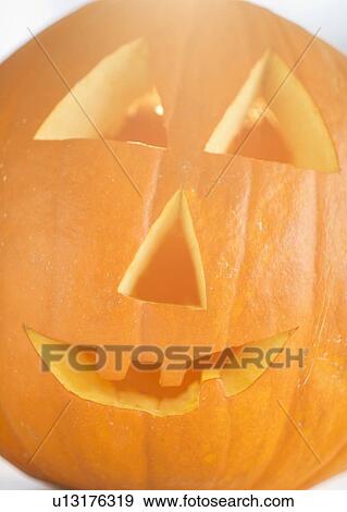 Stock Photo - Halloween pumpkin, studio shot. Fotosearch