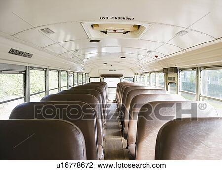 Interior of school bus View Large Photo Image Stock Image - Interior of school bus. Fotosearch