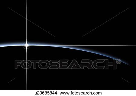 Picture - Light over horizon. Fotosearch