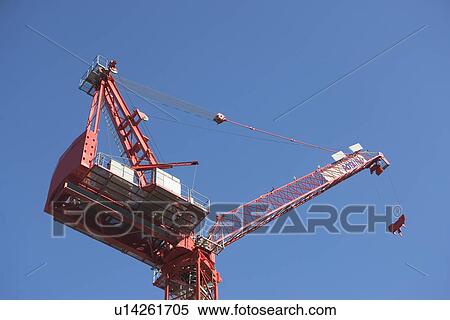 Low angle view of industrial crane View Large Photo Image Stock Photography - Low angle view of industrial crane. Fotosearch