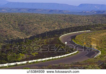 Stock Photo - Mexico, Baja California, Desert road. Fotosearch