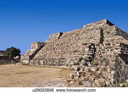 Stock Photograph - Mexico, Oaxaca, Monte Alban, pre-Columbian archaeological site, built 600 BC by the Zapotecs. Fotosearch