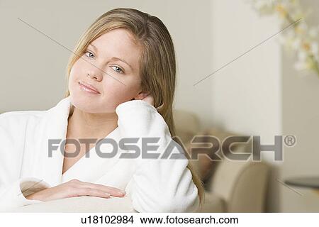 Portrait of attractive relaxed woman View Large Photo Image Picture - Portrait of attractive relaxed woman. Fotosearch