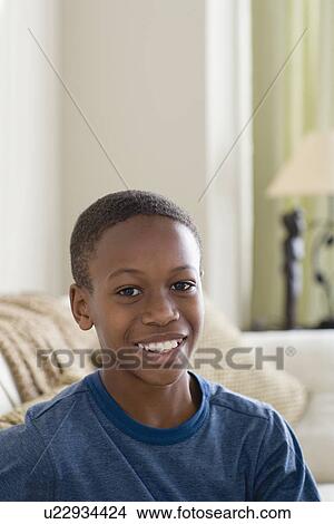 Picture - Portrait of boy (12-13). Fotosearch