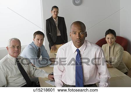 Portrait of business people in office View Large Photo Image Stock Image - Portrait of business people in office. Fotosearch