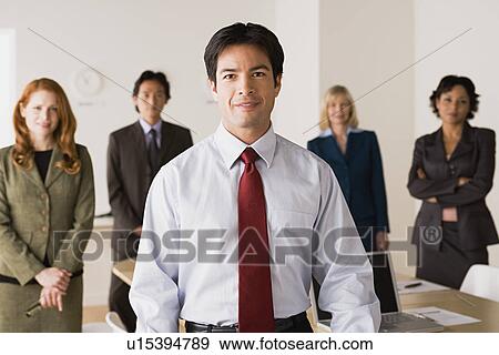 Stock Photo - Portrait of business people. Fotosearch