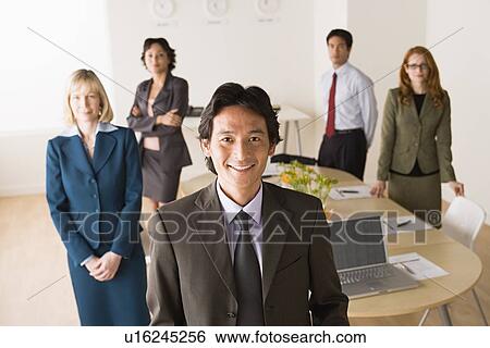 Stock Photograph - Portrait of business people. Fotosearch