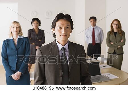 Stock Photography - Portrait of business people. Fotosearch