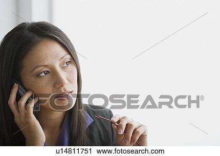 Stock Image - Portrait of businesswoman. Fotosearch