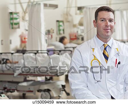 Stock Photo - Portrait of doctor in hospital. Fotosearch