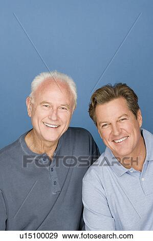 Portrait of father with adult son View Large Photo Image Stock Photo - Portrait of father with adult son. Fotosearch