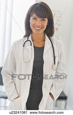 Portrait of female doctor View Large Photo Image Stock Image - Portrait of female doctor. Fotosearch
