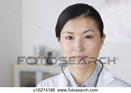 Stock Photograph - Portrait of female doctor. Fotosearch
