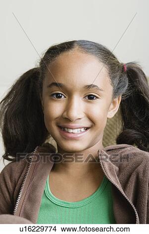Picture - Portrait of girl (10-11). Fotosearch