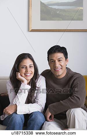 Stock Photo - Portrait of happy couple. Fotosearch