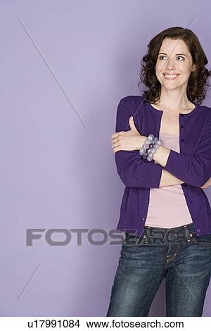 Portrait of happy mid adult woman View Large Photo Image Picture - Portrait of happy mid adult woman . Fotosearch