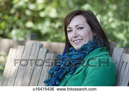 Stock Photograph - Portrait of mature woman. Fotosearch