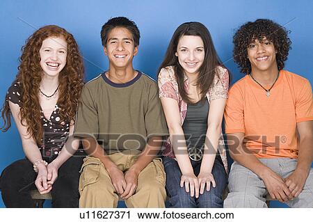 Portrait of teenage boys and girls (14-15, 16-17) View Large Photo Image Stock Image - Portrait of teenage boys and girls (14-15, 16-17). Fotosearch
