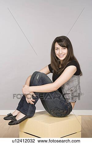 Stock Image - Portrait of teenage girl (16-17). Fotosearch