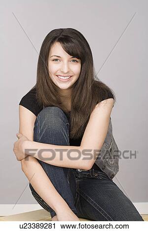 Portrait of teenage girl (16-17) View Large Photo Image Stock Image - Portrait of teenage girl (16-17). Fotosearch