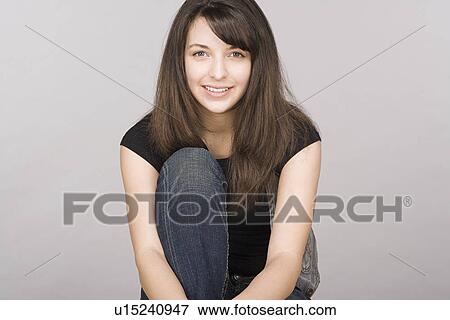 Portrait of teenage girl (16-17) View Large Photo Image Stock Photo - Portrait of teenage girl (16-17). Fotosearch