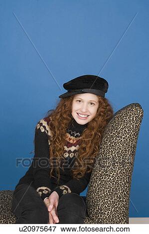Stock Photo - Portrait of teenage girl (16-17). Fotosearch