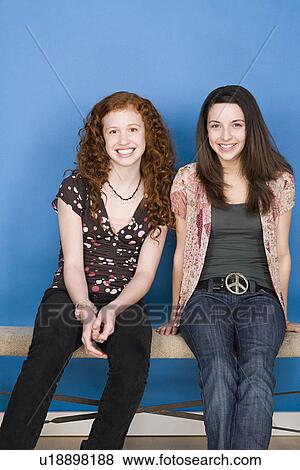 Portrait of teenage girls (16-17) View Large Photo Image Stock Photo - Portrait of teenage girls (16-17). Fotosearch