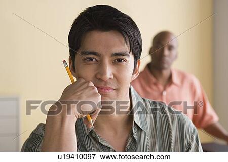 Portrait of two office workers View Large Photo Image Stock Photo - Portrait of two office workers. Fotosearch