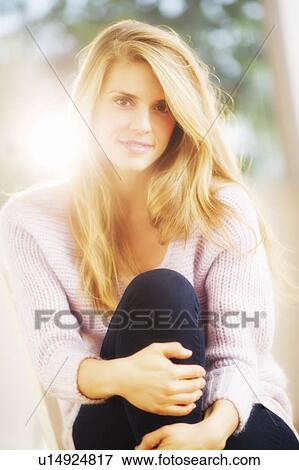 Portrait of young woman View Large Photo Image Stock Photo - Portrait of young woman. Fotosearch