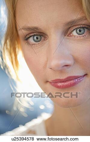 Stock Photo - Portrait of young woman. Fotosearch