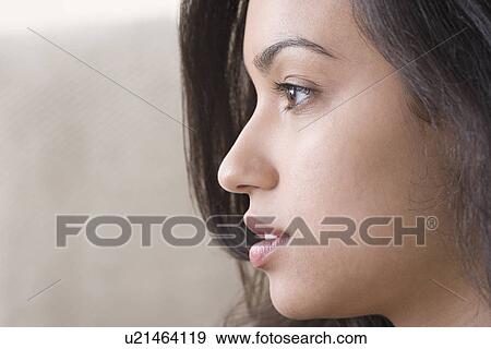 Profile of young woman View Large Photo Image Stock Photo - Profile of young woman. Fotosearch