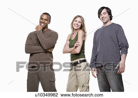 Studio portrait of group of young people View Large Photo Image Stock Image - Studio portrait of group of young people. Fotosearch