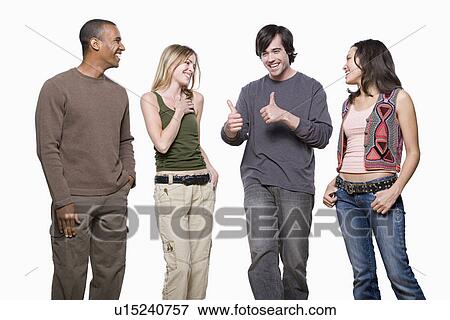 Studio portrait of group of young people View Large Photo Image Stock Photo - Studio portrait of group of young people. Fotosearch