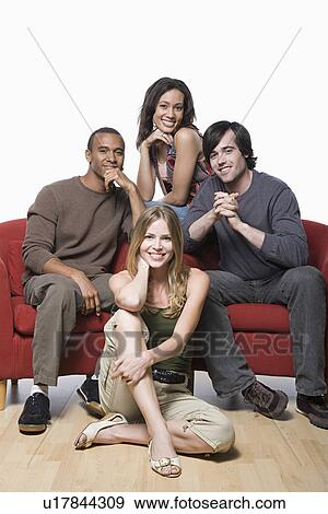 Studio portrait of group of young people View Large Photo Image Stock Photo - Studio portrait of group of young people. Fotosearch