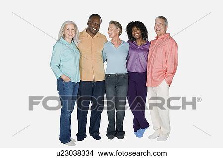 Studio portrait of senior friends View Large Photo Image Picture - Studio portrait of senior friends. Fotosearch