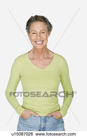 Studio portrait of senior woman View Large Photo Image Stock Photograph - Studio portrait of senior woman. Fotosearch
