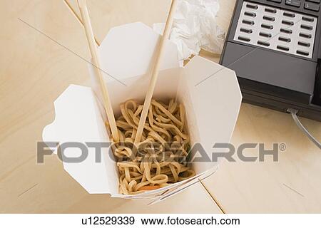 Takeout food on desk View Large Photo Image Stock Photo - Takeout food on desk. Fotosearch