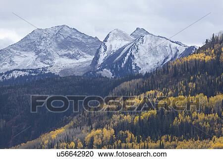 Stock Image - USA, Colorado, Chair Mountain, McClure Pass. Fotosearch