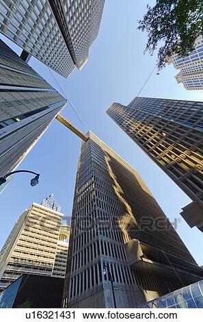 Stock Image - USA, Georgia, Atlanta, Low angle view of Peachtree Center. Fotosearch