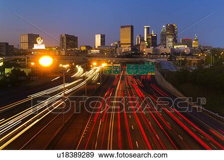 Stock Photo - USA, Georgia, Atlanta, Traffic at downtown. Fotosearch