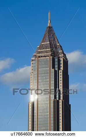 Stock Image - USA, Georgia, Atlanta, View of skyscraper at downtown. Fotosearch