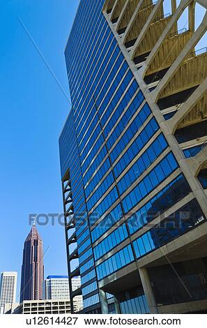 USA, Georgia, Atlanta, View of skyscrapers at downtown View Large Photo Image Stock Photo - USA, Georgia, Atlanta, View of skyscrapers at downtown. Fotosearch