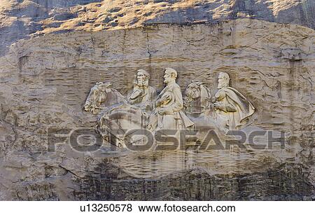 USA, Georgia, Stone Mountain, Bas-relief representing Confederate leaders View Large Photo Image Stock Photo - USA, Georgia, Stone Mountain, Bas-relief representing Confederate leaders. Fotosearch